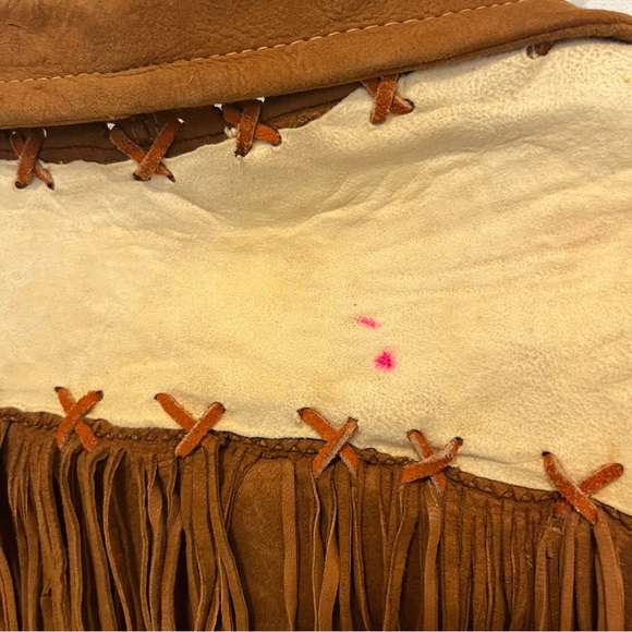 Vintage Rust Brown Suede Fringe Western Jacket - Picture 9 of 9